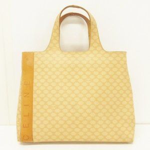 CELINE Macadam Tote Bag - CreamBrown PVCLeather Women